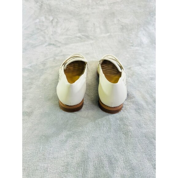 Franco Sarto shoes Women's 8M Halton 2 off white weave flats loafers - Picture 4 of 9
